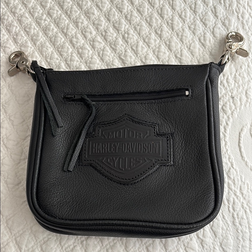 Genuine Harley Davidson Mini Bag. About 7 1/2” long and about 8” wide